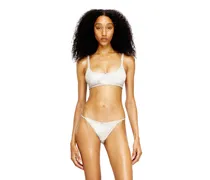 Geripptes Bikini-Oberteil mit Tarnmuster - BHs - Damen - Weiss