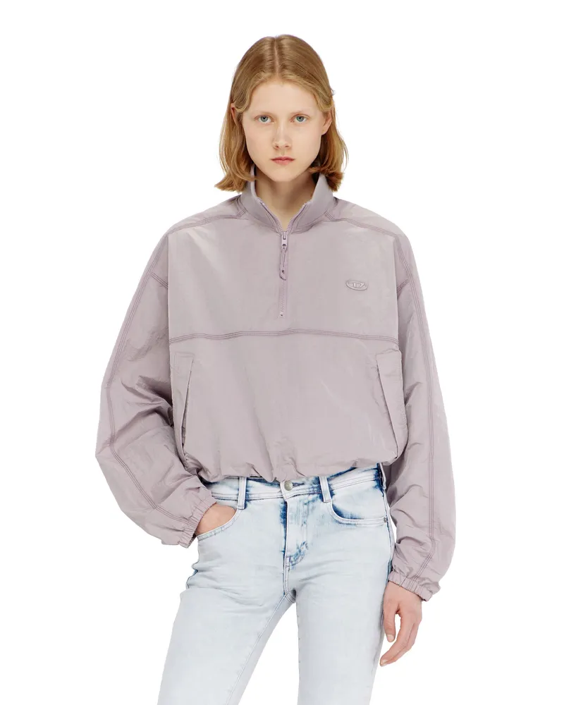 Diesel Relaxed nylon jacke mit Stehkragen - Jacken - Damen - Violett Violett