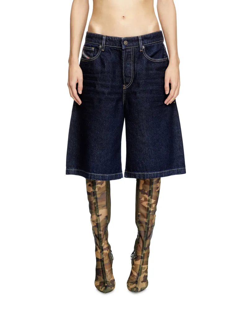 Diesel Shorts aus Denim mit cleaner Waschung - Kurze Hosen - Damen - Blau Blau