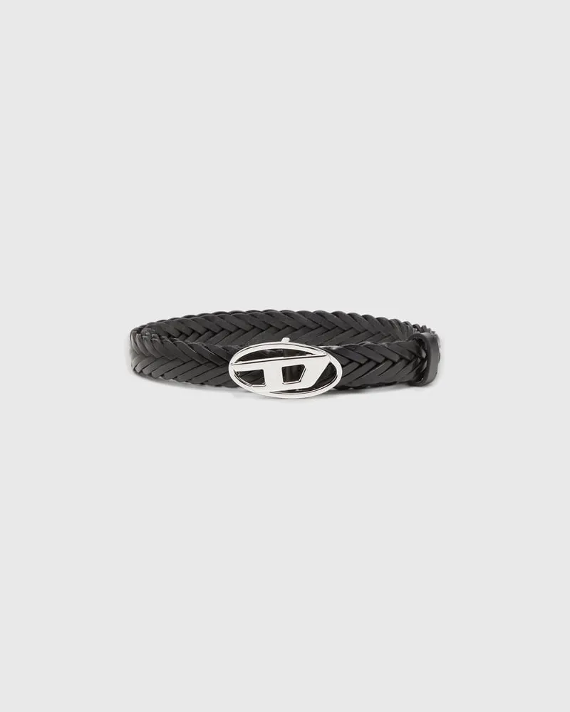 Diesel 1.9 cm geflochtener Ledergürtel - Gürtel - Damen - Schwarz Schwarz