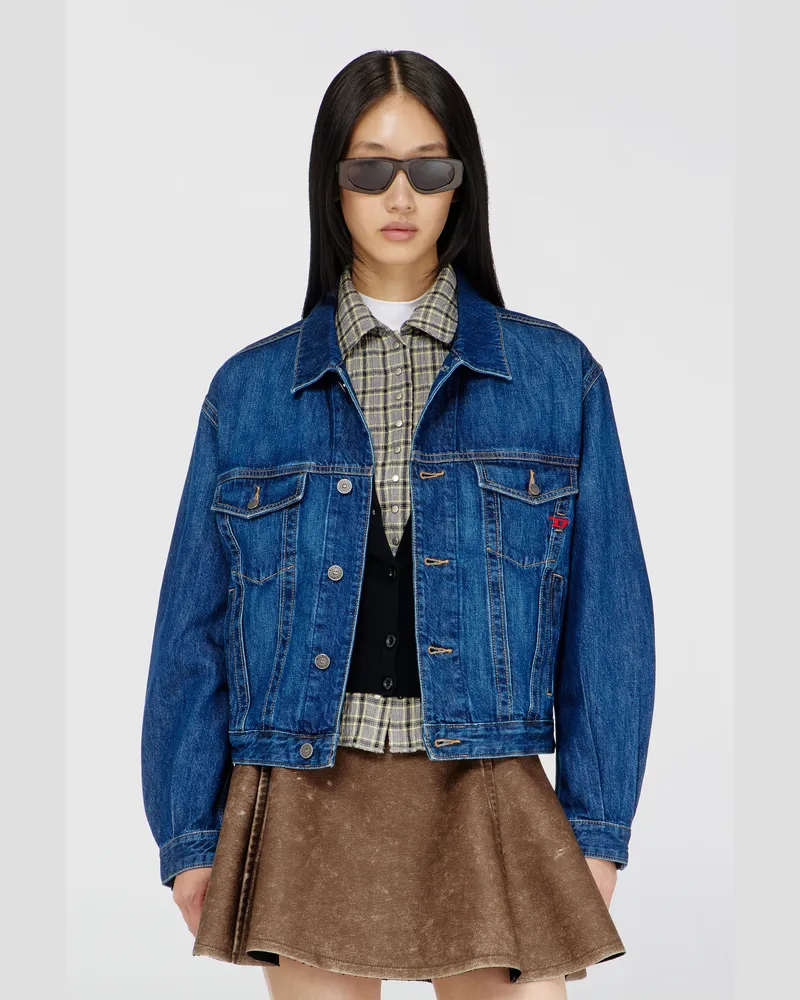 Diesel Truckerjacke aus Denim - Denim jacken - Herren - Blau Blau