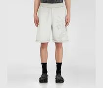 Sweatshorts mit Dévoré-Motiven - Kurze Hosen - Herren - Grau