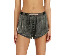 Kurze Hose aus behandelter, fließender Viskose - Hosen - Damen - Grau