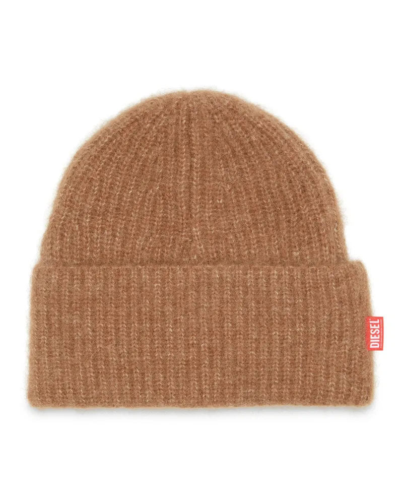 Diesel Rippenstrick-Alpakamütze - Mützen - Unisex - Braun Braun