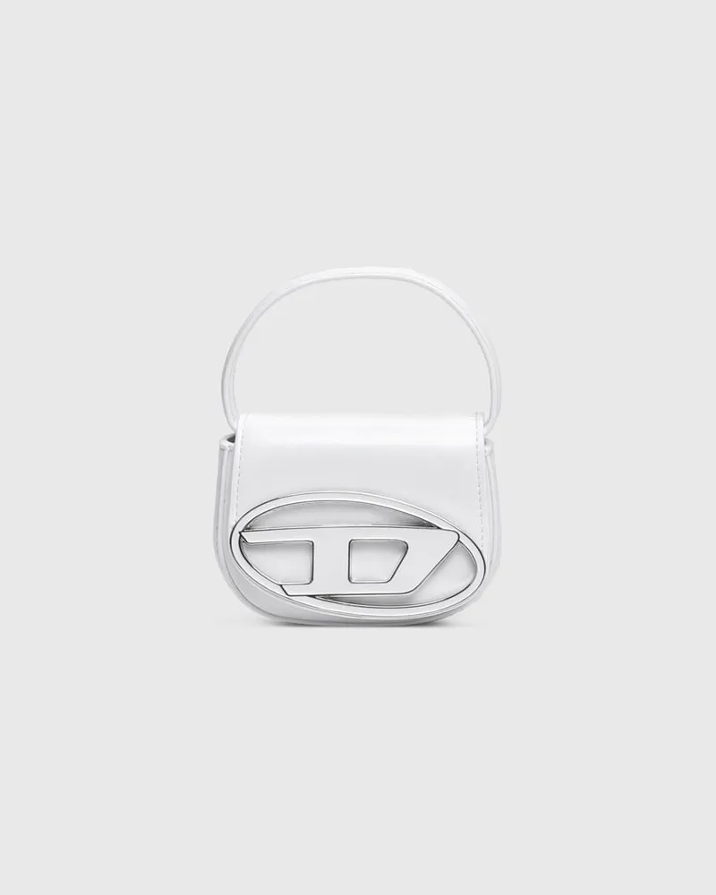 Diesel 1DR XS-Ikonische Minitasche mit D logo-Plakette - Handtaschen - Damen - Weiss Weiss