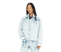 Denim overshirt mit patch-effekten - Denim jacken - Unisex - Blau