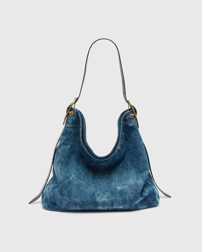 Diesel D-Line-Denim Hobo-Tasche - Schultertaschen - Damen - Blau Blau