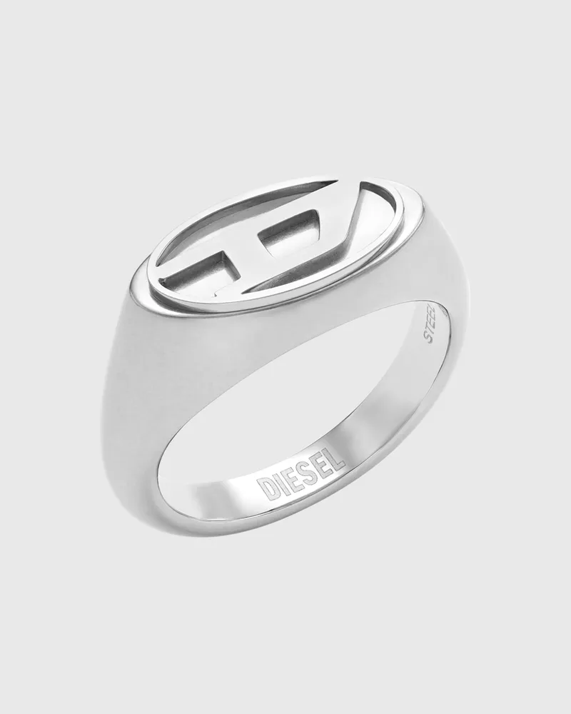 Diesel Siegelring aus Edelstahl - Ringe - Unisex - Silber Silber