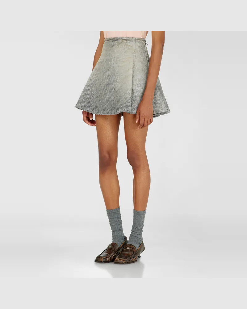 Diesel Rock aus distressed fischgrät denim - Röcke - Damen - Grau Grau