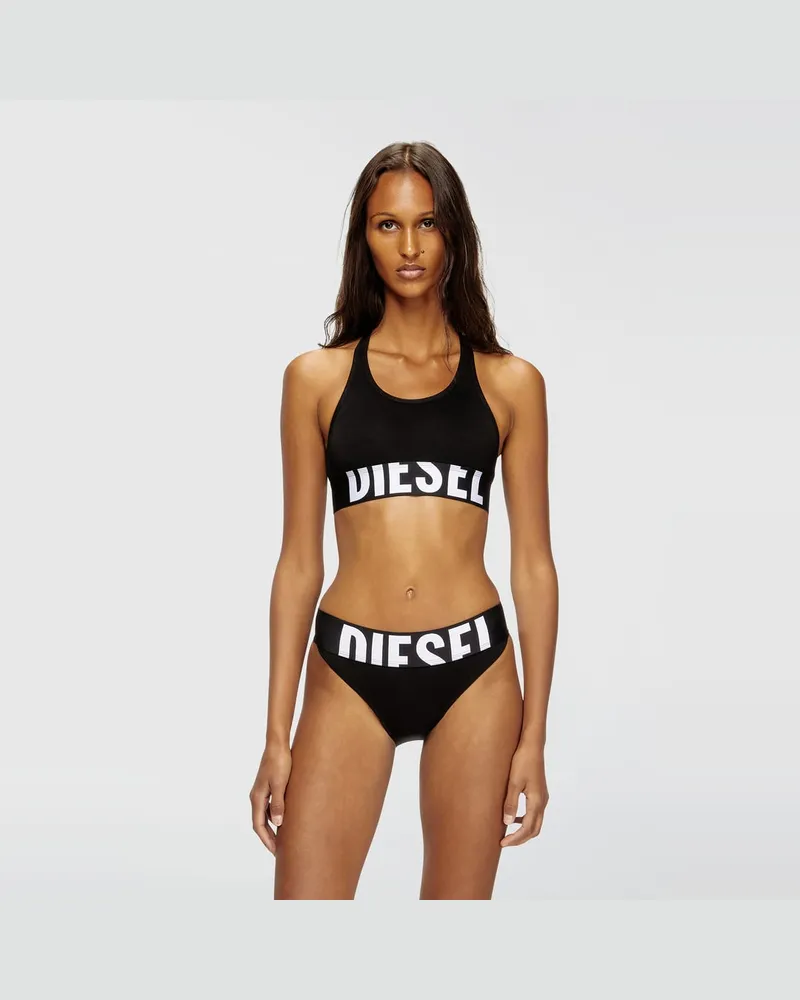 Diesel Sport-BH mit Cut-off-Logo - BHs - Damen - Schwarz Schwarz