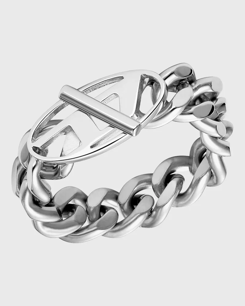 Diesel Softer Kettenring aus Edelstahl - Ringe - Unisex - Silber Silber