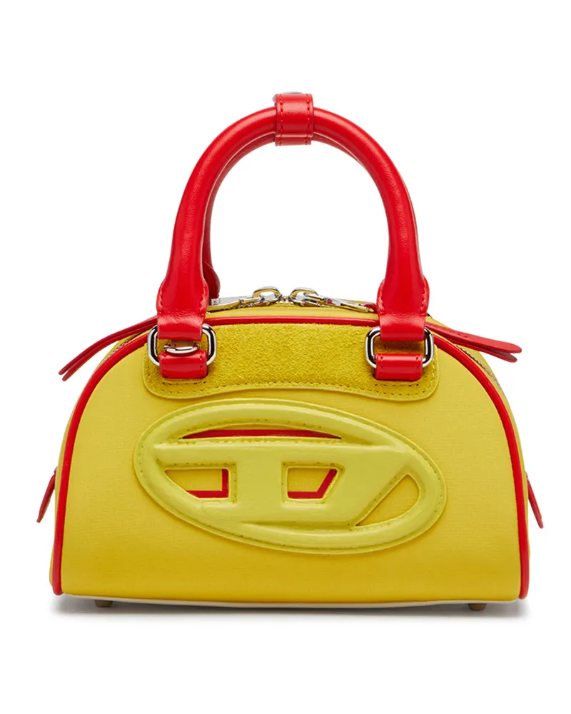 Diesel 1DR Dome-Colourblock-Kleine-Bowling-Tasche - Schultertaschen - Damen - Gelb Gelb