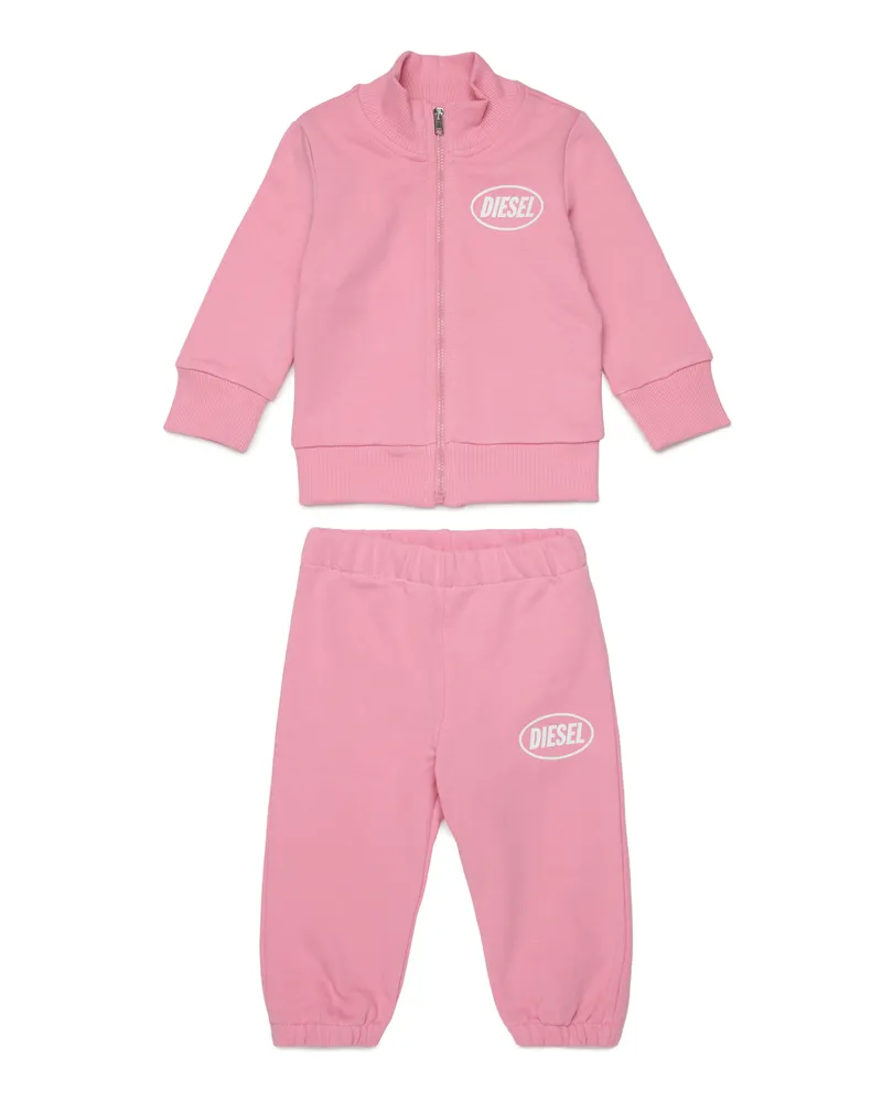 Diesel Sweat-Set mit Logoprint - Latzhosen - Unisex - Rosa Rosa