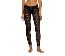 Leggings mit Camouflage-Spitze - Hosen - Damen - Schwarz