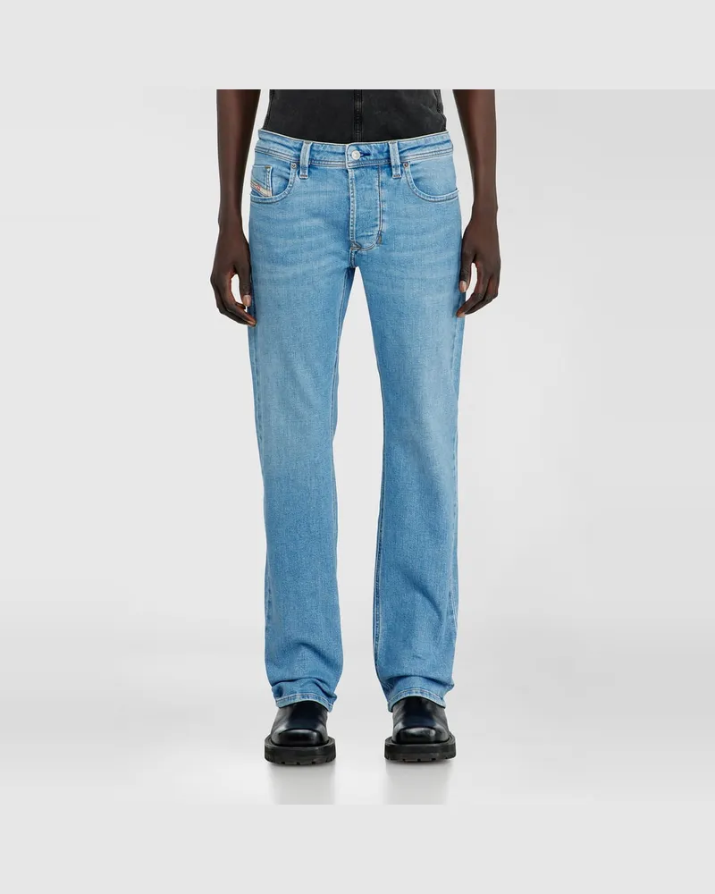 Diesel Regular Jeans Low Waist 1985 Larkee, Hellblau, Knopfverschluss Blau