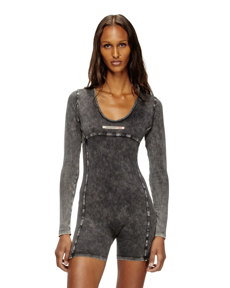 Diesel Playsuit aus Jersey mit Denim-Effekt - Bodys - Damen - Schwarz Schwarz