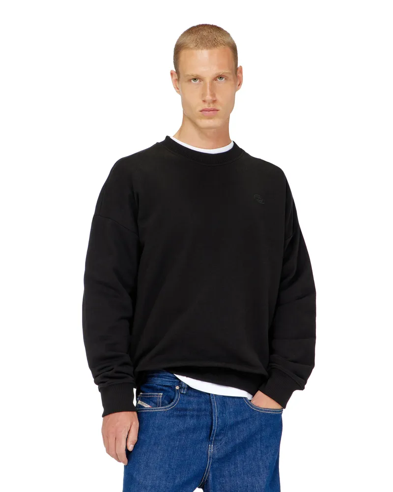 Diesel Sweatshirt mit Logo-Stickerei - Sweatshirts - Herren - Schwarz Schwarz