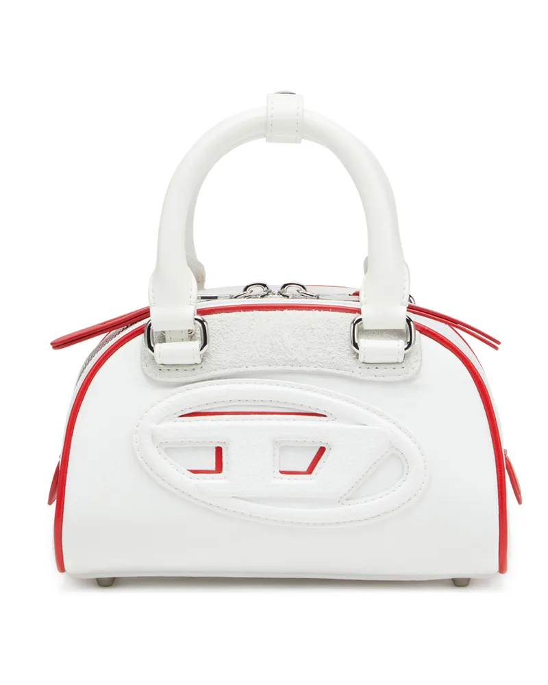 Diesel 1DR Dome-Colourblock-Kleine-Bowling-Tasche - Schultertaschen - Damen - Weiss Weiss