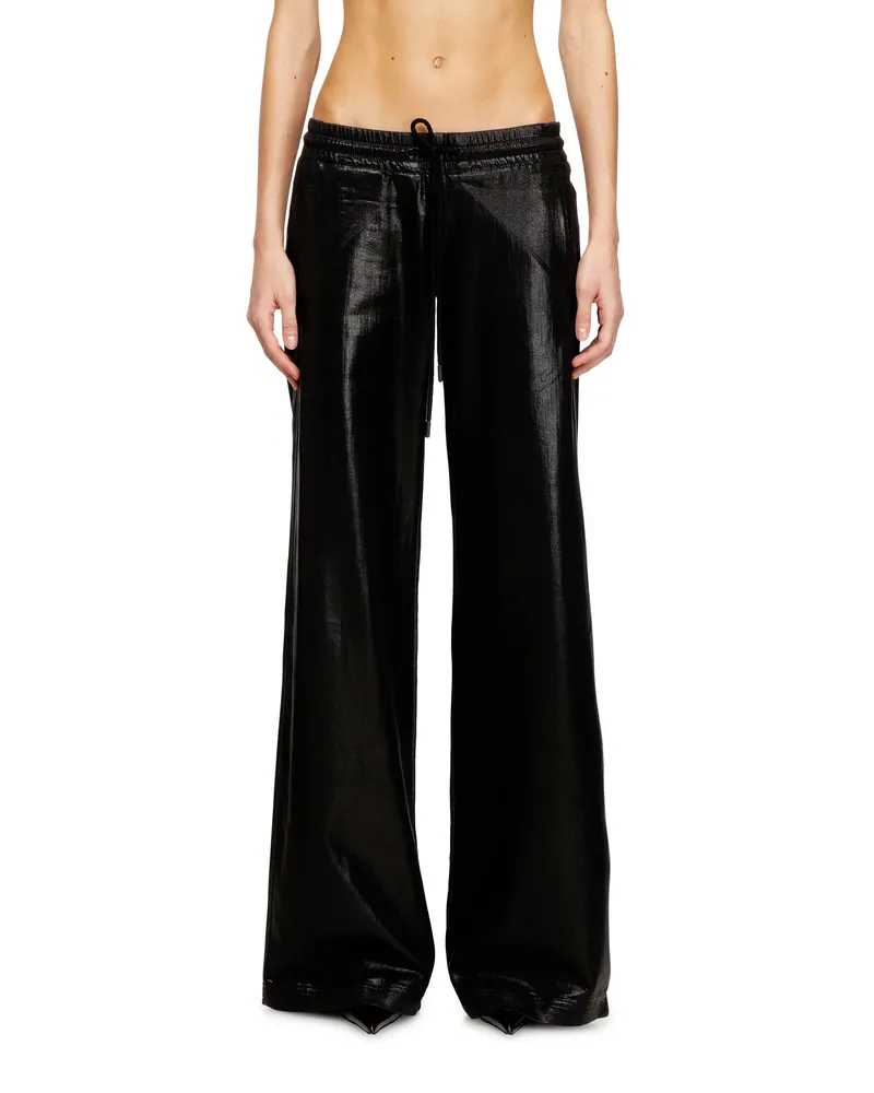 Diesel Relaxed Low Waist 2078 D-Ainty Joggjeans, Schwarz/Dunkelgrau, Elastischer Bund Schwarz