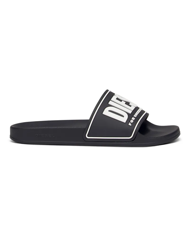 Diesel Sa-Mayemi-Pantoletten aus Gummi mit Logoprägung - Pantoletten - Damen - Schwarz Schwarz