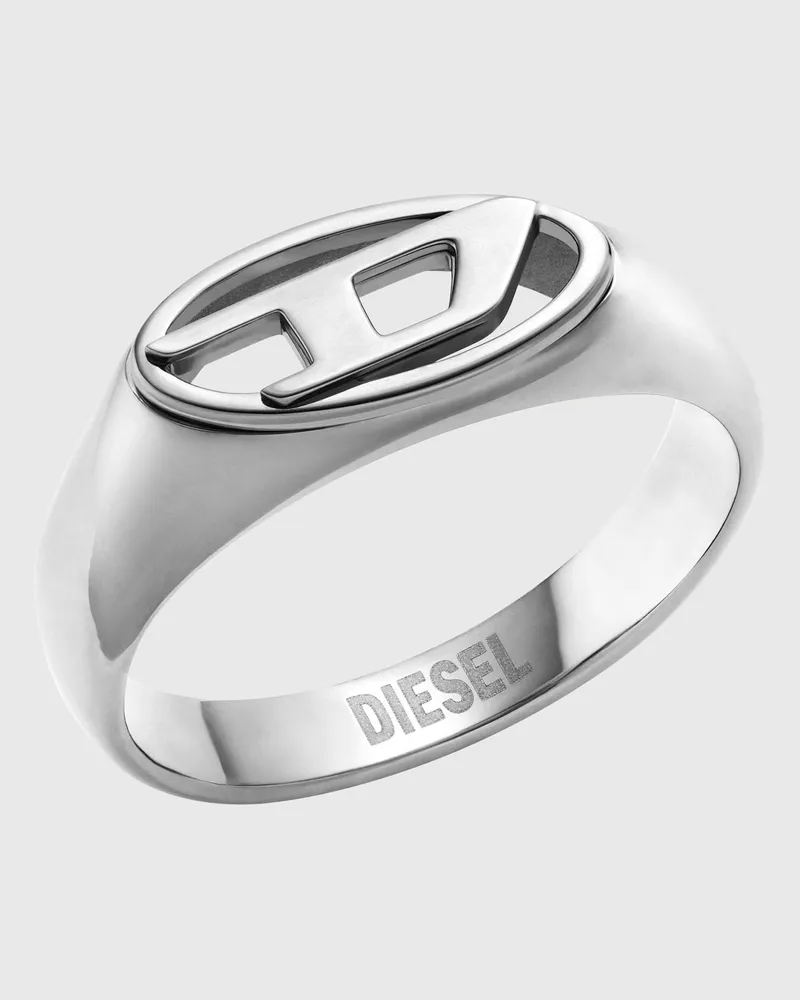 Diesel Siegelring aus Edelstahl - Ringe - Unisex - Silber Silber