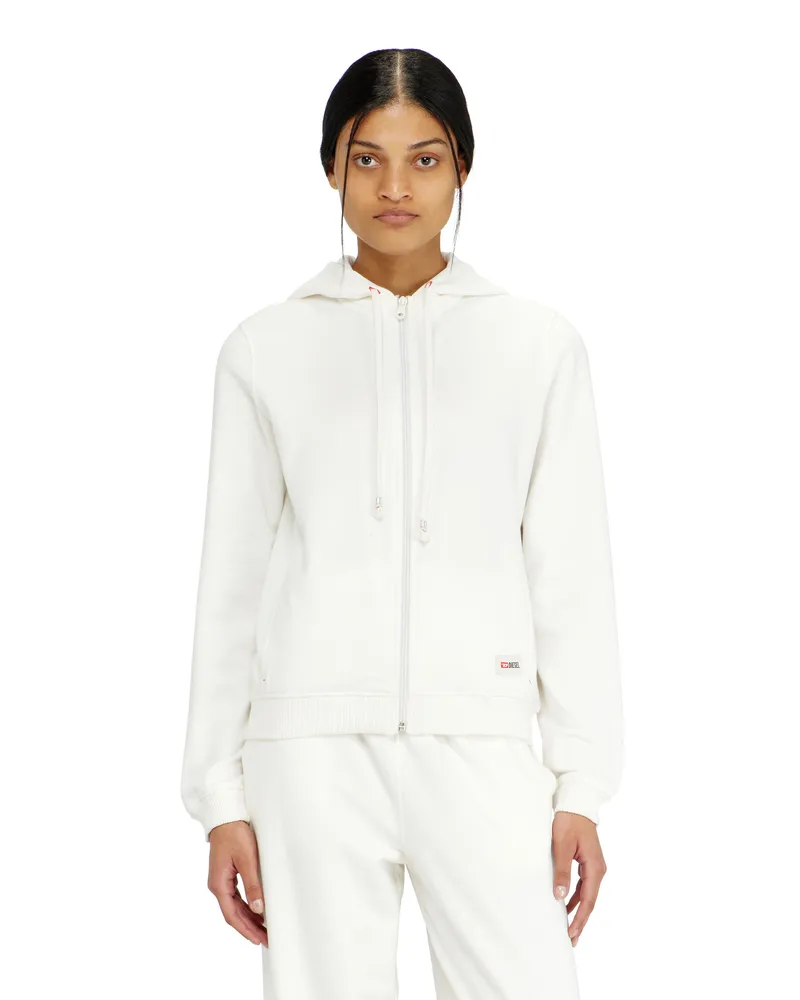 Diesel Kapuzenpullover aus aufgerauter Baumwollmischung - Oberteile - Damen - Weiss Weiss