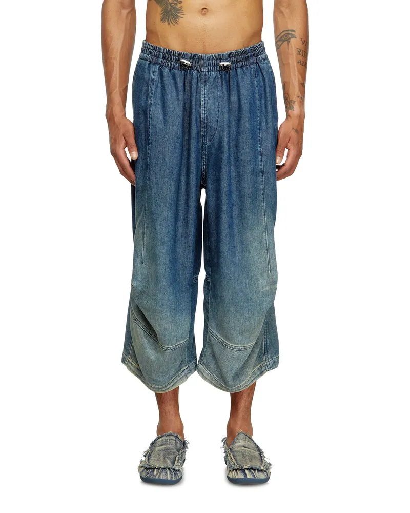 Diesel Ergonomische Shorts aus schattiertem Denim - Denim Kurze Hose - Unisex - Blau Blau