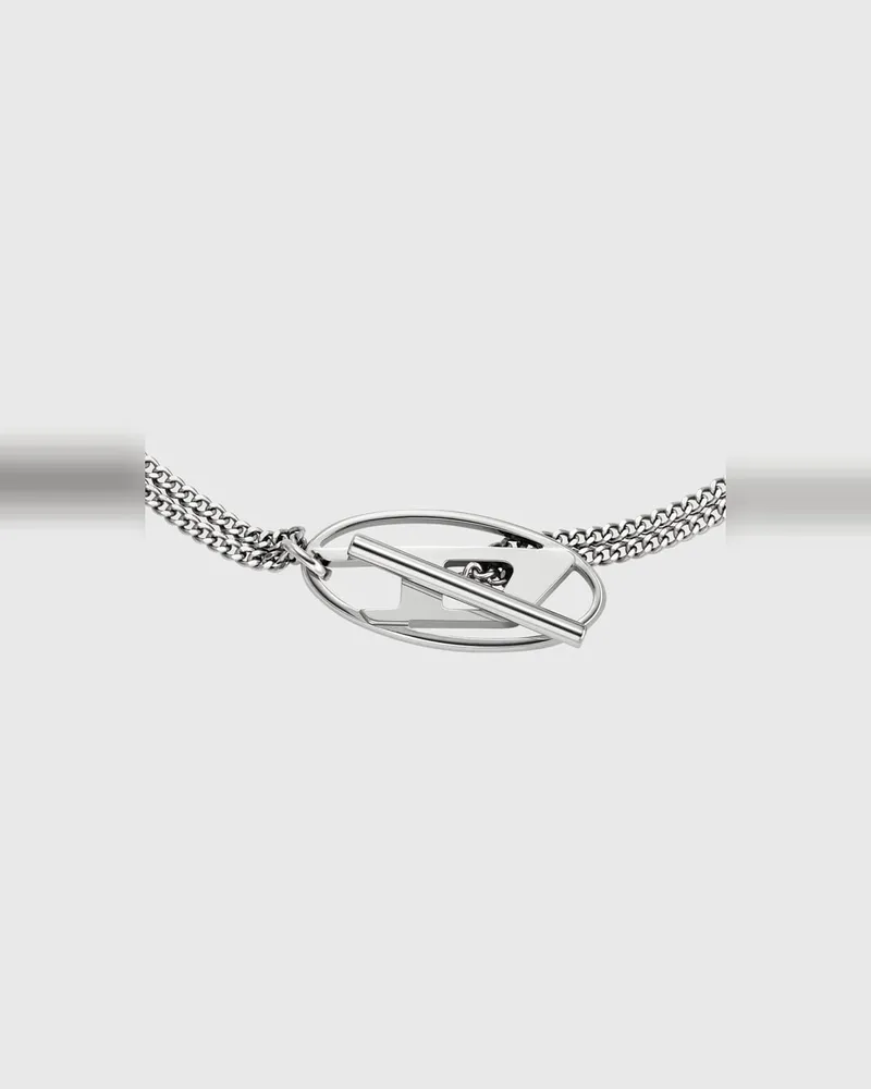 Diesel Halskette aus Edelstahl - Halsketten - Unisex - Silber Silber