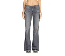 Bootcut Jeans Low Waist D-Hush, Grau, Reißverschluss