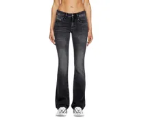 Bootcut Jeans Low Waist 1969 D-Ebbey, Schwarz/Dunkelgrau, Reißverschluss