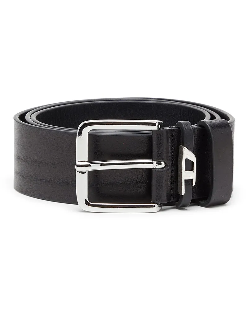 Diesel 4 cm Gürtel aus Crinkle-Leder - Gürtel - Herren - Schwarz Schwarz