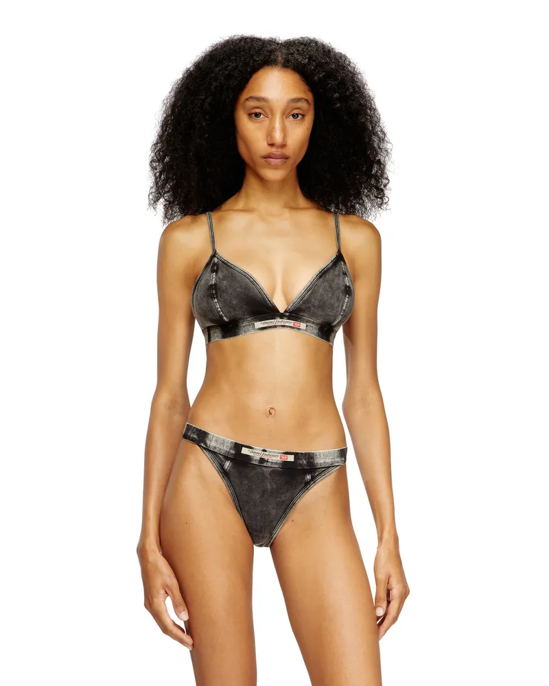 Diesel Triangle-BH mit Denim-Effekt - BHs - Damen - Grau Grau