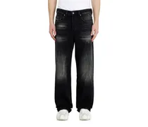 Relaxed Jeans Low Waist 2001 D-Macro, Schwarz/Dunkelgrau, Knopfverschluss