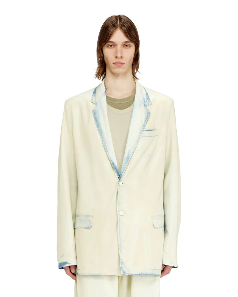 Diesel Blazer aus fließendem X-Ray-Bleach-Denim - Denim jacken - Herren - Blau Blau