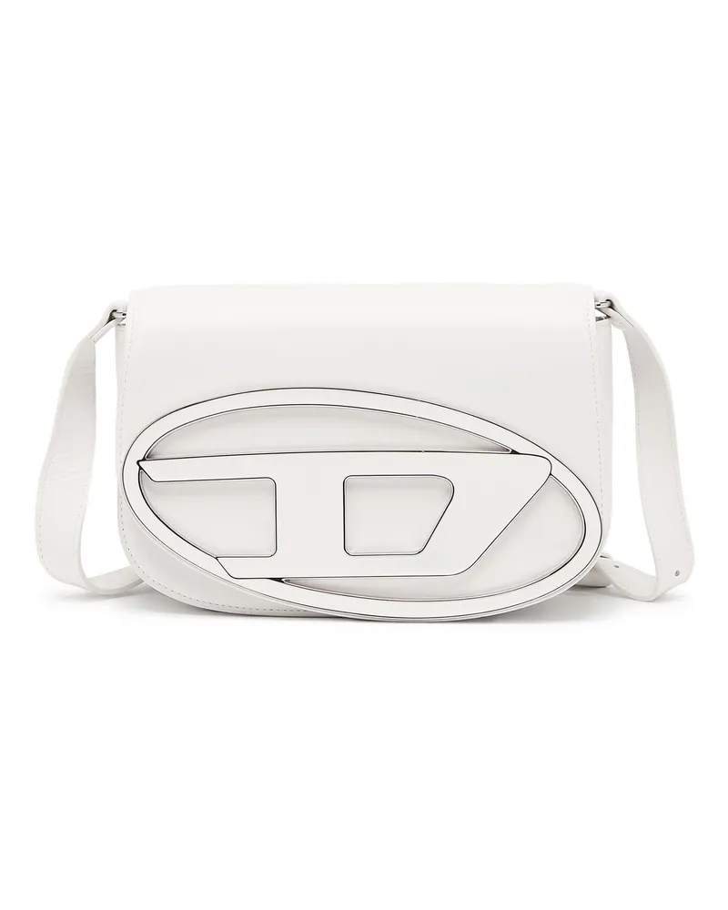Diesel 1DR M-Ikonische Schultertasche aus Leder in Medium - Schultertaschen - Damen - Weiss Weiss