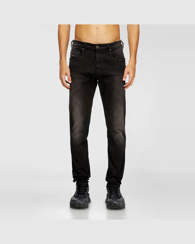 Diesel Slim Regular Waist 2062 D-Strukt Joggjeans, Farbig, Reißverschluss Schwarz
