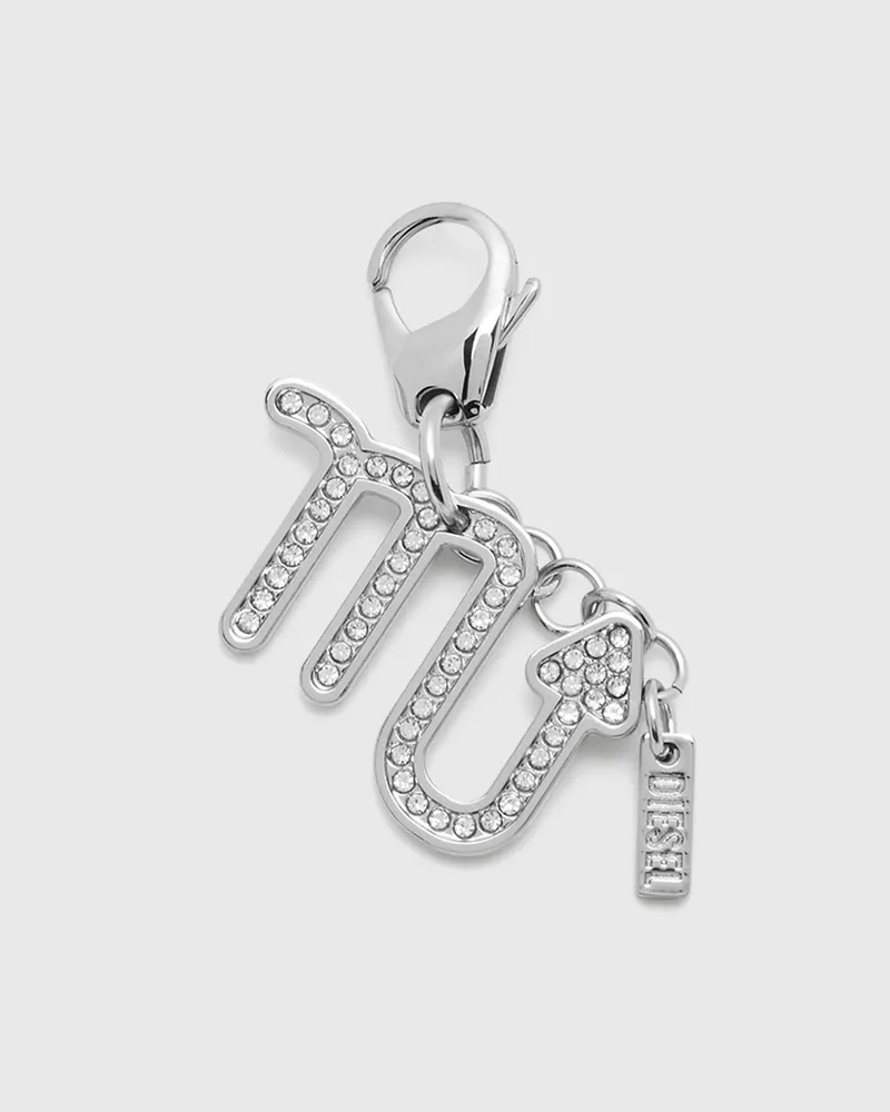Diesel Metallischer Skorpion-Anhänger mit Strasssteinen - Charms und Schlüsselanhänger - Unisex - Silber Silber