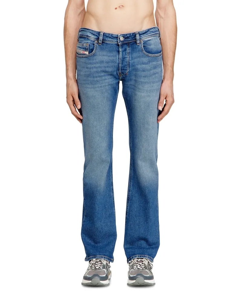 Diesel Bootcut Jeans Low Waist 2007 Zatiny, Hellblau, Knopfverschluss Blau