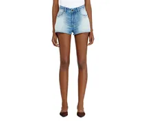 Weite Jeansshorts - Kurze Hosen - Damen - Blau