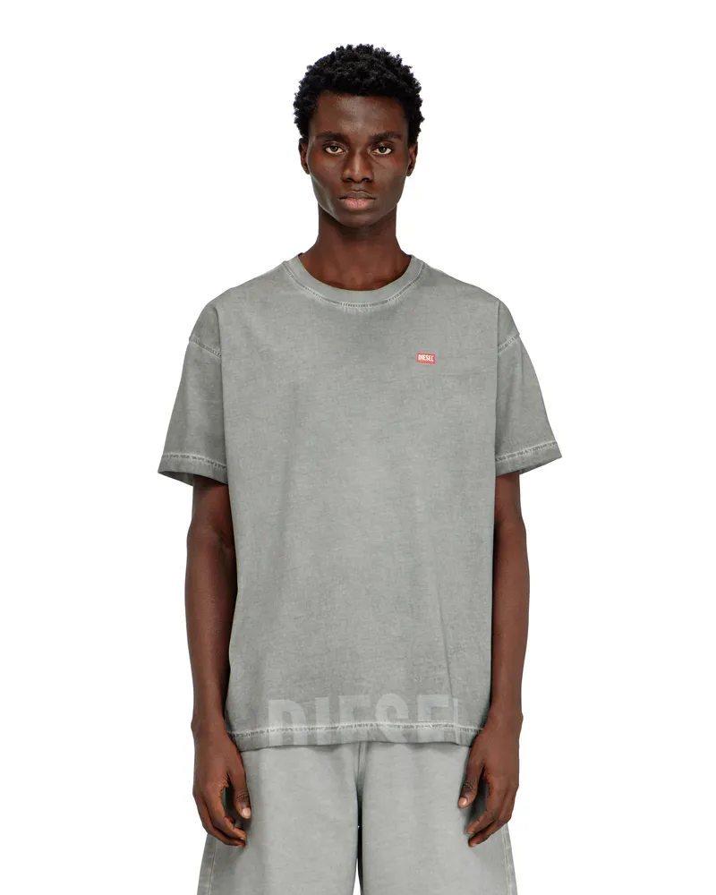 Diesel T-Shirt aus Baumwolle mit Rundhalsausschnitt und Druck - T-Shirts - Herren - Grau Grau