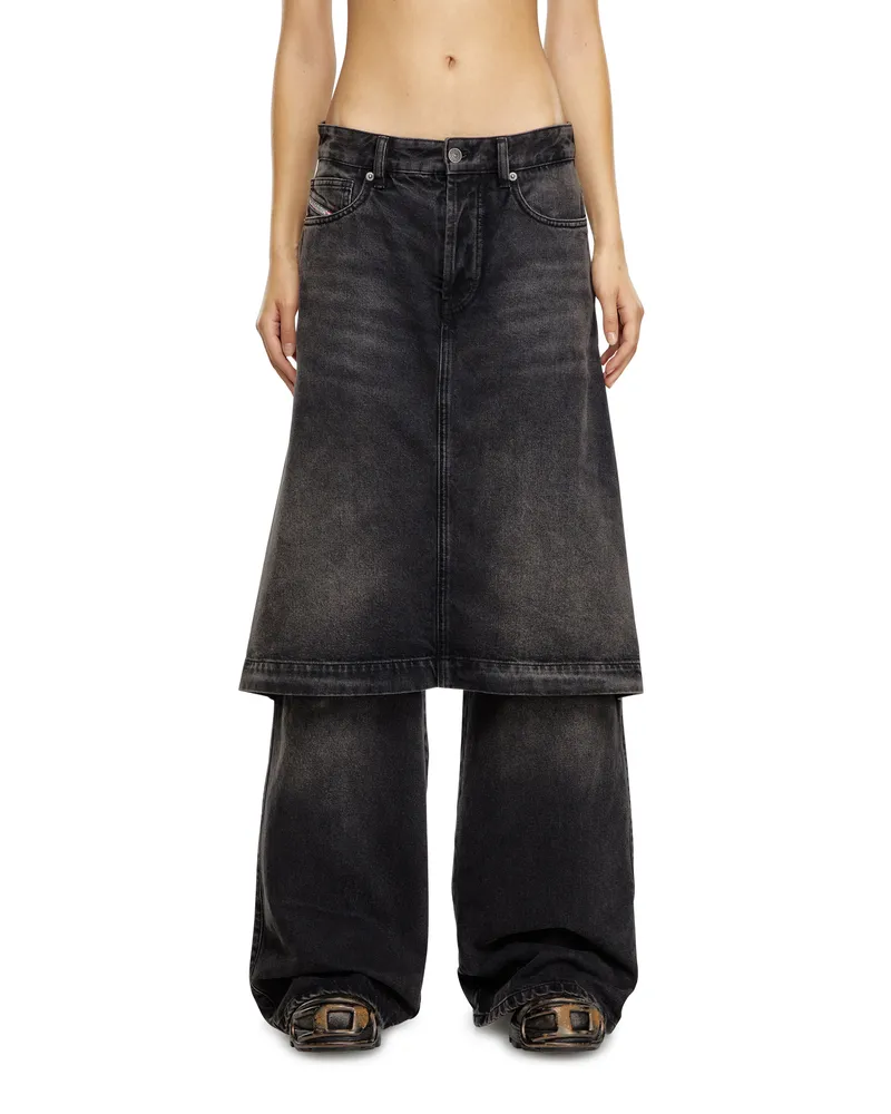 Diesel Relaxed Jeans - D-Syren - Jeans - Damen - Schwarz Schwarz