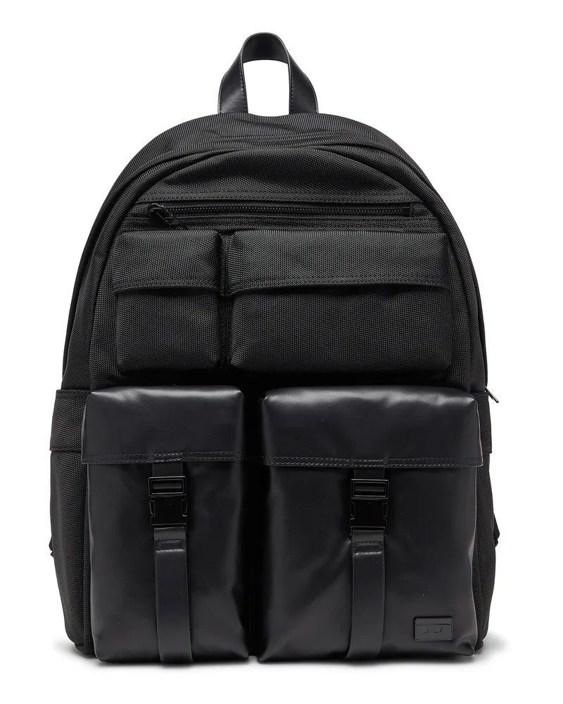 Diesel Multi-Pkts - Rucksack aus Nylon mit Fronttaschen - Rucksäcke - Unisex - Schwarz 
