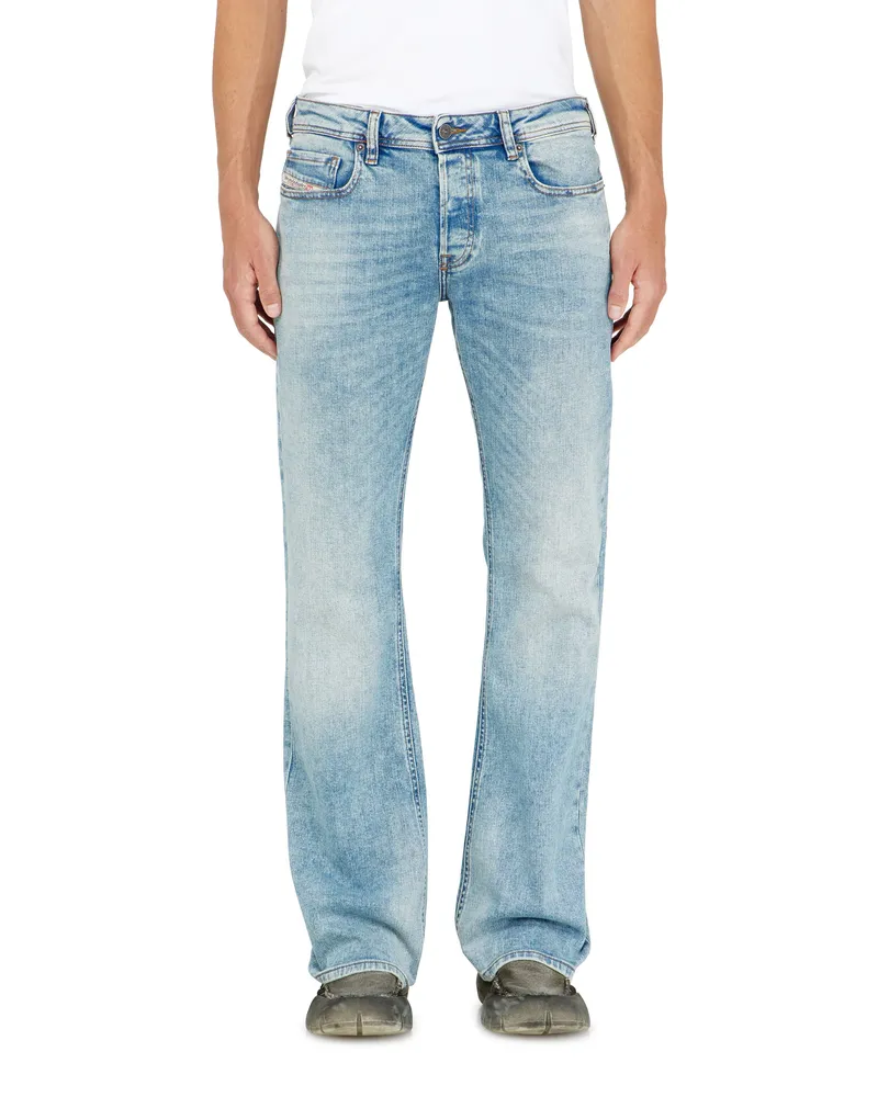 Diesel Bootcut Jeans Low Waist 2007 Zatiny, Hellblau, Knopfverschluss Blau