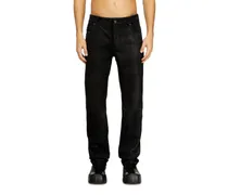 Jeans geschnittene Lederhosen - Hosen - Herren - Schwarz