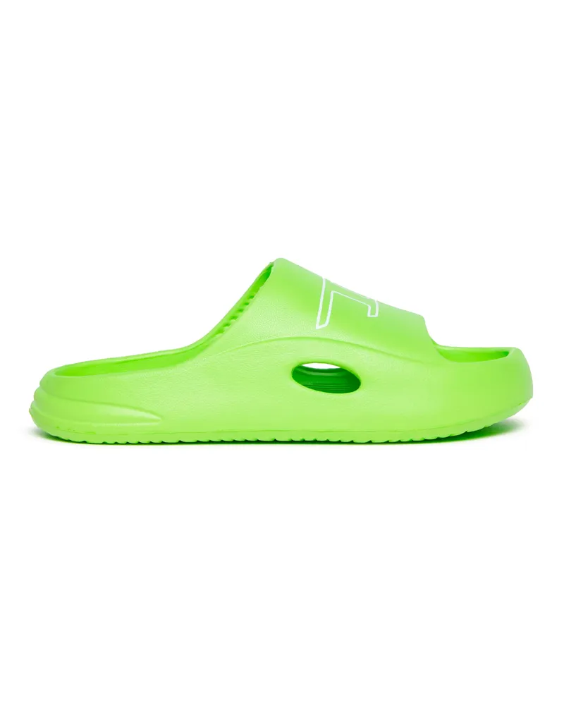 Diesel Pool-Slides aus EVA mit Logo-Print - Schuhe - Unisex - Grün Grün