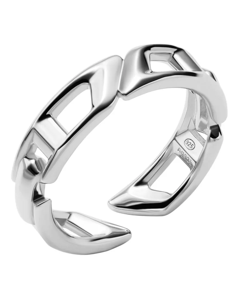 Diesel D Logo-Bandring aus Sterlingsilber - Ringe - Unisex - Silber Silber