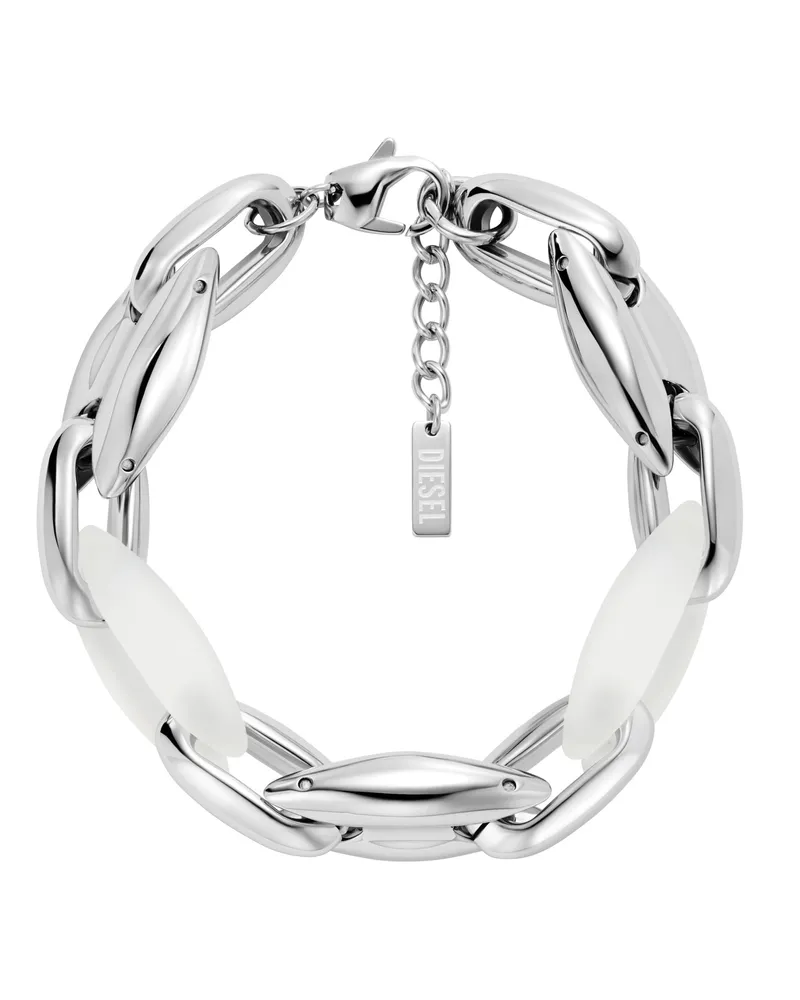 Diesel Metamorph-Armband aus Edelstahl und Silikon - Armbänder - Unisex - Silber Silber
