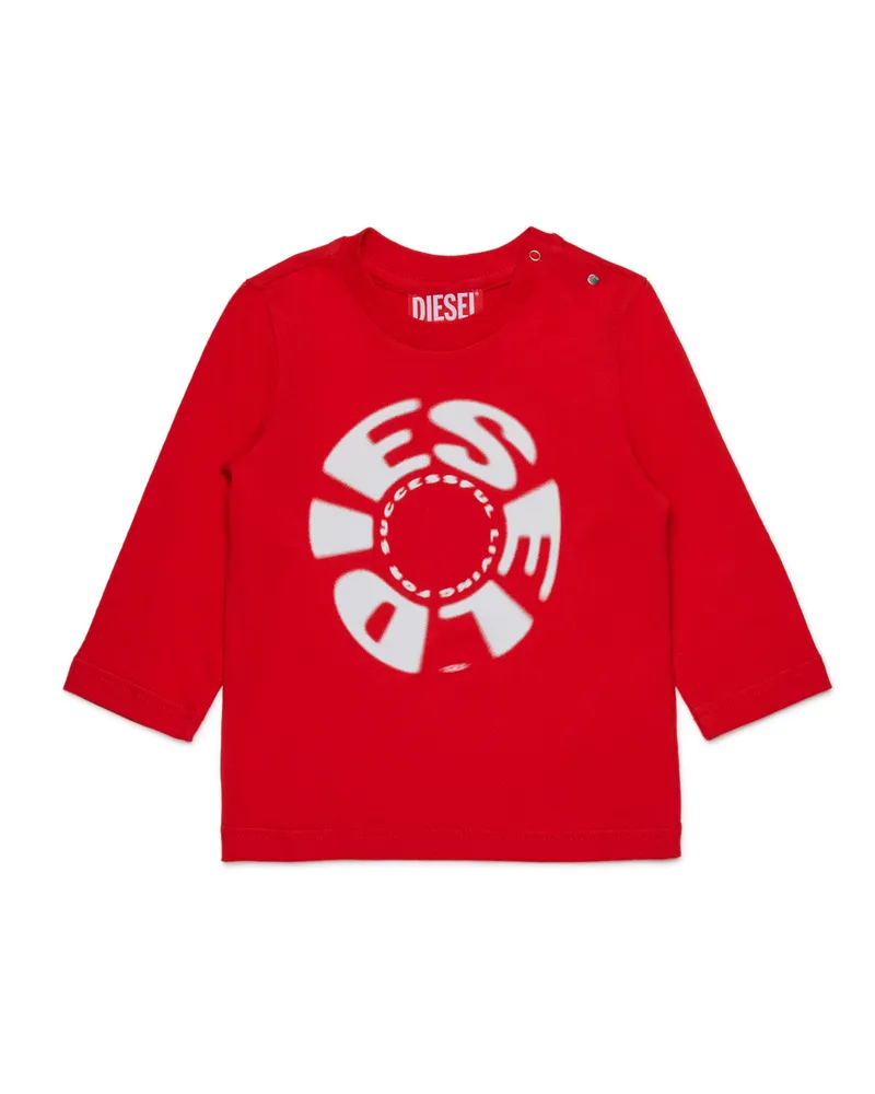 Diesel Baumwoll-T-Shirt mit Aufdruck - T-Shirts und Tops - Herren - Rot Rot