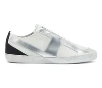 S-Slante-D - Sneaker aus Leder und Velours mit distressed look - Sneakers - Herren - Weiss