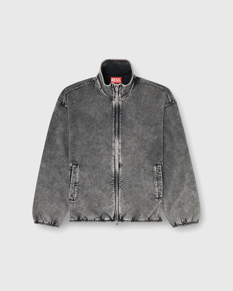 Diesel Sweatjacke mit Denim-Effekt - Jacken - Herren - Grau Grau